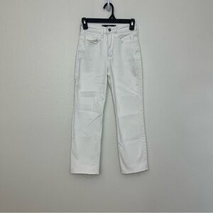 Hollister Ultra High Rise Crop Vintage Straight 00R White